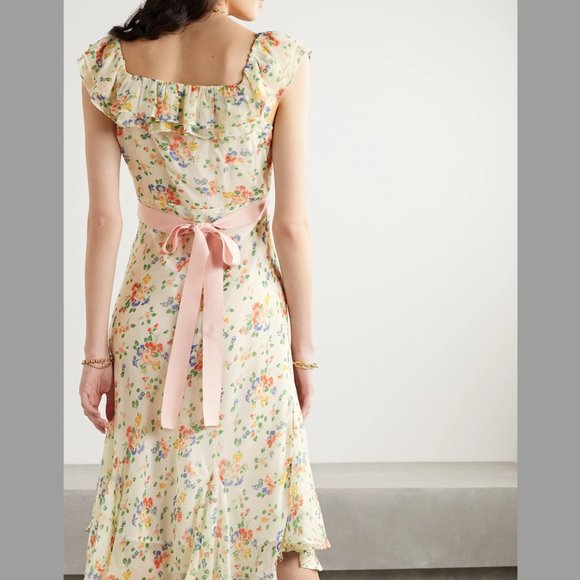 LoveShackFancy Faith Midi Dress in Floral Confetti - Picture 3 of 16